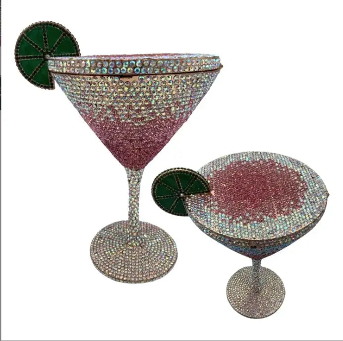 Jewels Martini purse Diamond Evening Purses Crystals Bridal Handbag Dinner Clutches jewelry Purses Rhinestone Party Clutch Bags XIYUAN XIYUAN Official Store