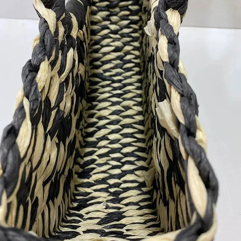 Simple All-Match Handbag Ladies 2024 New Handbags Women Round Bucket Straw Bag Korean Handmade Woven Basket Rattan Handbag Shop5836257 Store