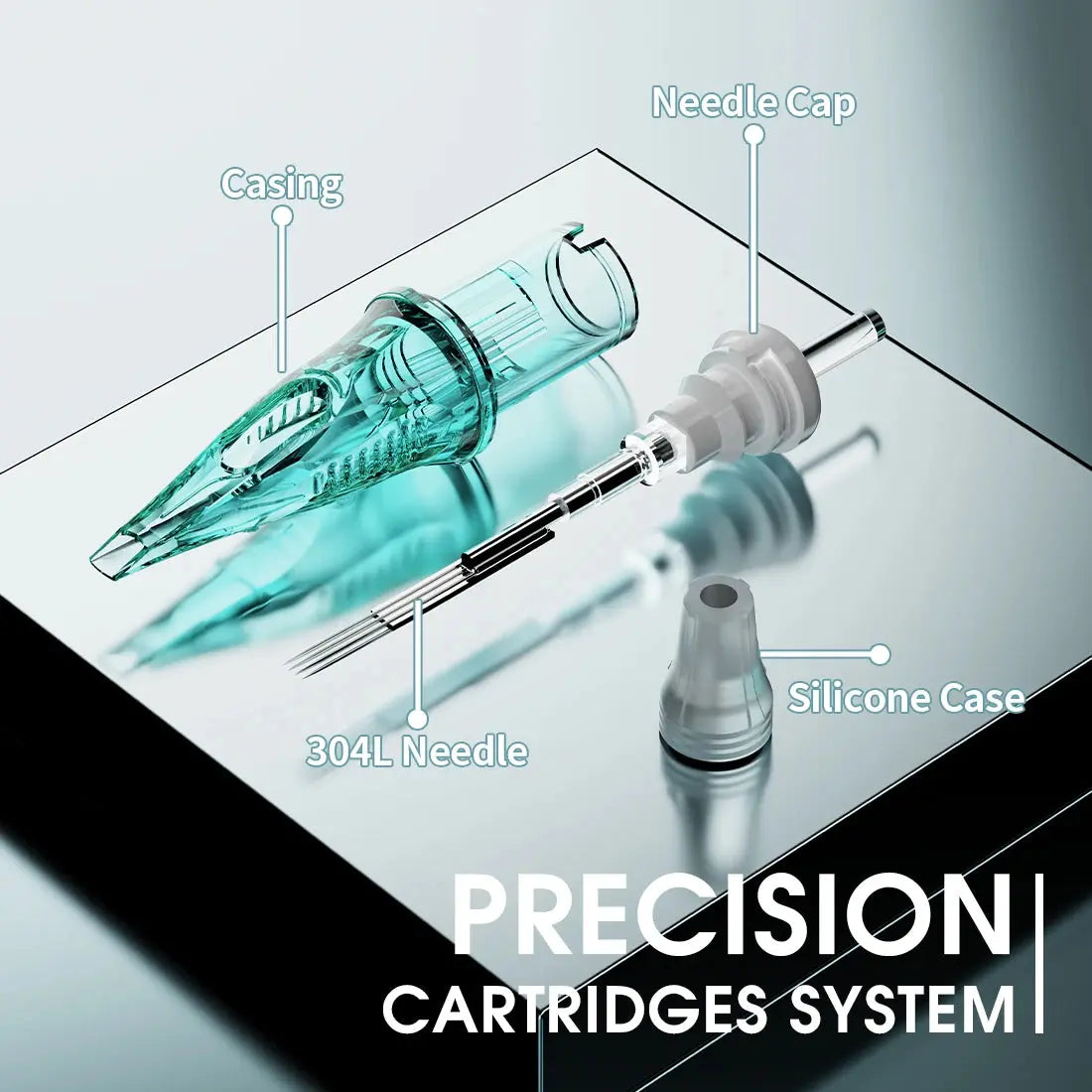 Dragonhawk PRO Tattoo Cartridge Needles 0.3mm RL Round Liner Upgraded version of Tattoo Needle Fan Tattoo Direct Store