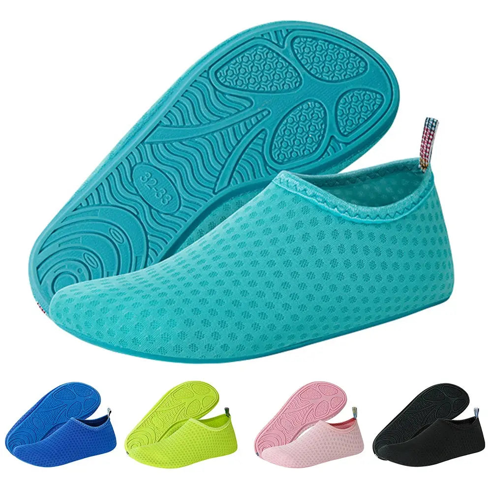Water Shoes Rubber Sole Mesh Hole Quick Dry Diving Shoes Unisex Beach Swimming Diving Socks Non-Slip Seaside Surfing Adult Kids Sportwear Party Store