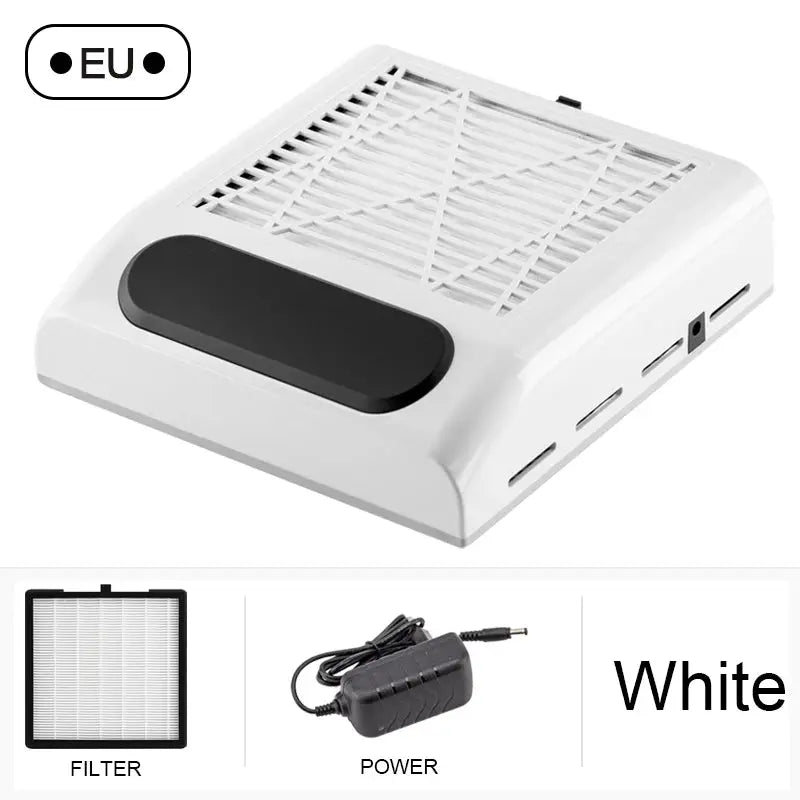 Nail Dust Collector Manicure Machine Tools Strong Power Nail Vacuum Cleaner With Remove Filter Nail Extractor Fan Nail Art Tool Nial Art Salon Store