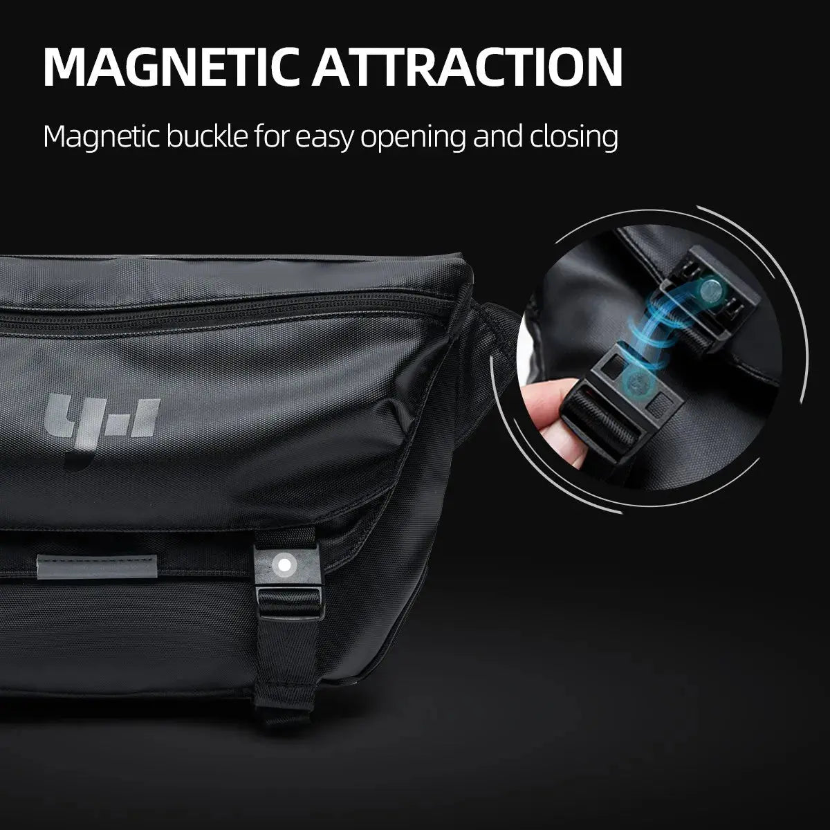 Ins Korean Style Men Waterproof Magnetic Buckle Crossbody Messenger Bag Daily Outdoor Travel Cycling iPad Camera Shoulder Bag MATE ELAN Official Store