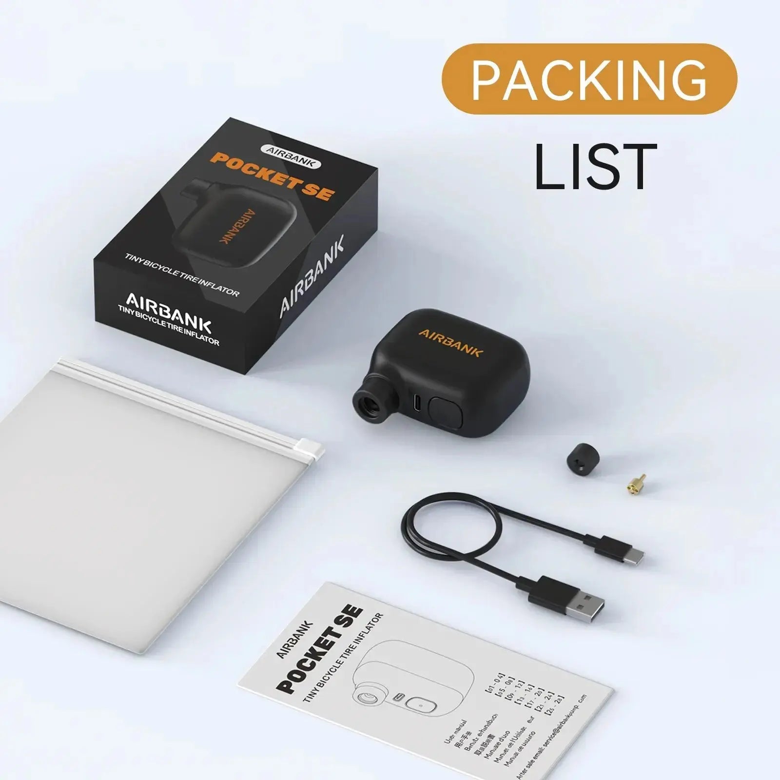 Mini Portable Bicycle Pump Rechargeable Air Inflator 100PSI 5V Type-C Bike Accessories for Bike Schrader Presta Tires AS100 CYCPLUS Choice Store