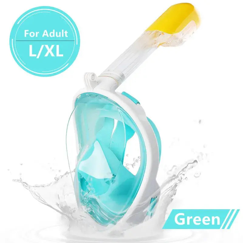 Underwater Scuba Anti Fog Full Face Diving Mask Snorkeling Respiratory Masks Safe Waterproof Swimming Equipment for Adult Kids XIAOTERR Store