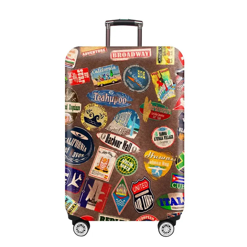 Luggage Cover Stretch Fabric Suitcase Protector Baggage Dust Case Cover Suitable for18-32 Inch Suitcase Case Travel Organizer QUEENSHOW Bag Store