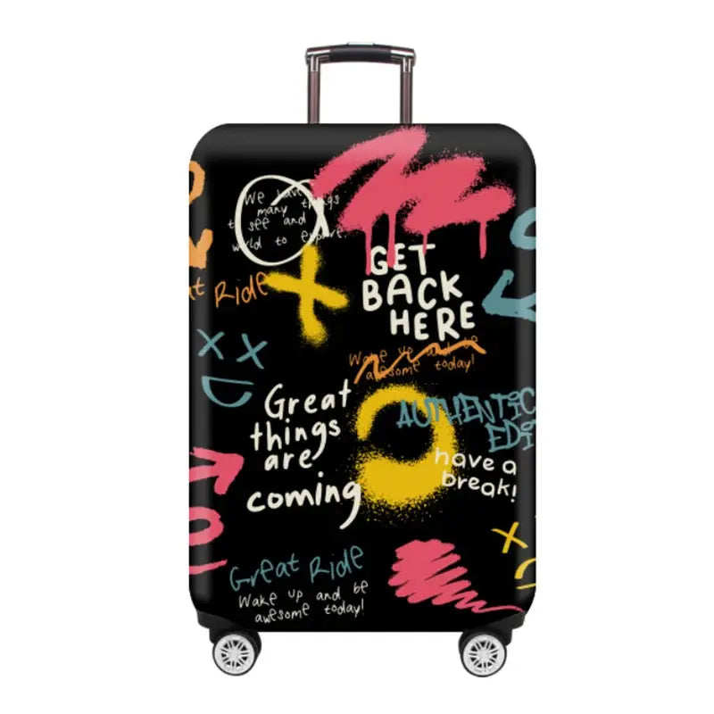Luggage Cover Stretch Fabric Suitcase Protector Baggage Dust Case Cover Suitable for18-32 Inch Suitcase Case Travel Organizer QUEENSHOW Bag Store