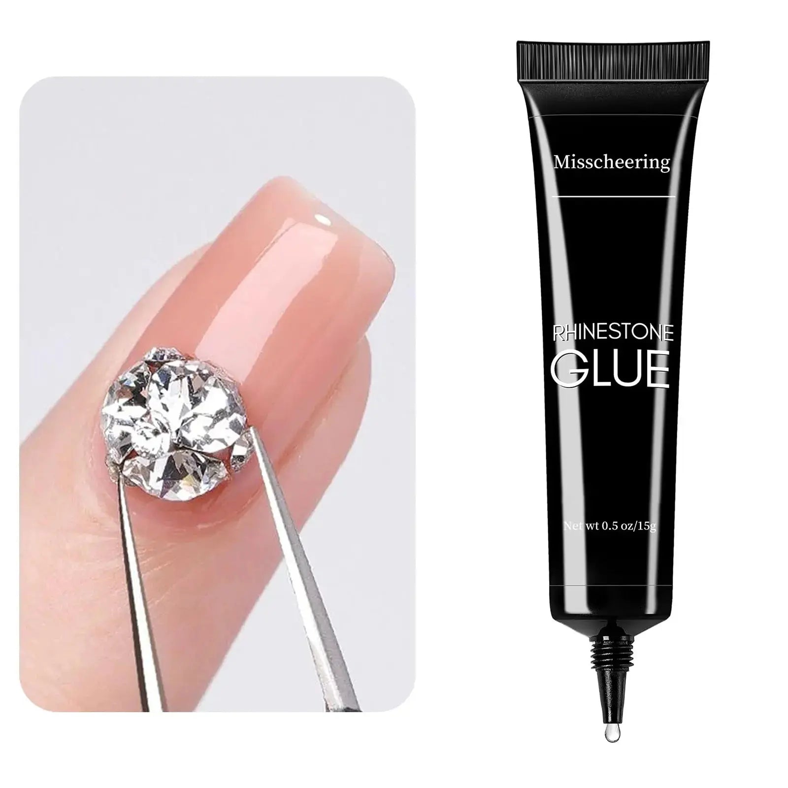 30g Nail Rhinestone Glue for Nails Super Strong Gel Nail Glue for Nail Charm 3D Nails Bling Gel Decoration Gem Nail Art Diamonds Misscheering Official Store