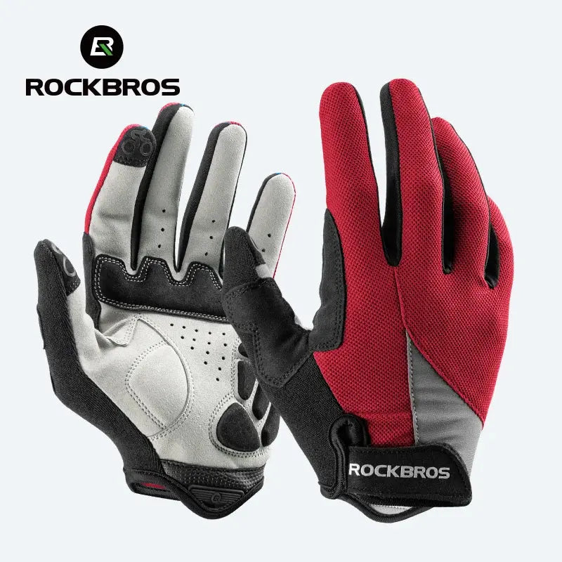 ROCKBROS Bike Glasses Full Finger MTB Road Bicycle Gloves Screen Touching Men Women Spring Summer Breathable Cycling Gloves ROCKBROS Gobike Store
