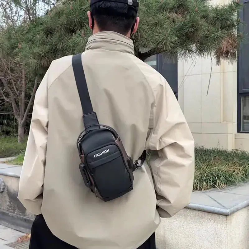 Newest Men Anti Theft Chest Bag Shoulder USB Charging Crossbody Package School Short Trip Messengers Gym Men's Sling Sports Pack Aenlly Store