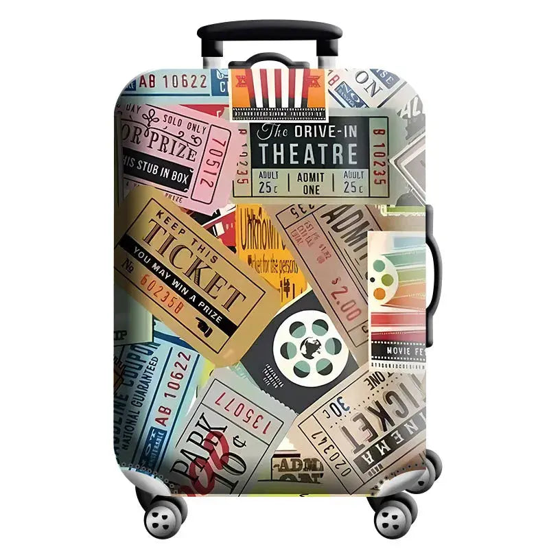 Luggage Cover Stretch Fabric Suitcase Protector Baggage Dust Case Cover Suitable for18-32 Inch Suitcase Case Travel Organizer QUEENSHOW Bag Store