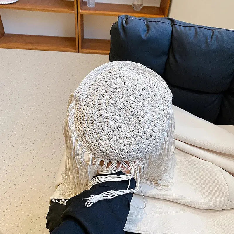 Handmade Cotton Woven Knitted Tassel Crossbody Bag Vintage Shoulder Messenger Bag Female Fashion Beach Summer Handbags 2023 bag Angel LOVE Bag Store