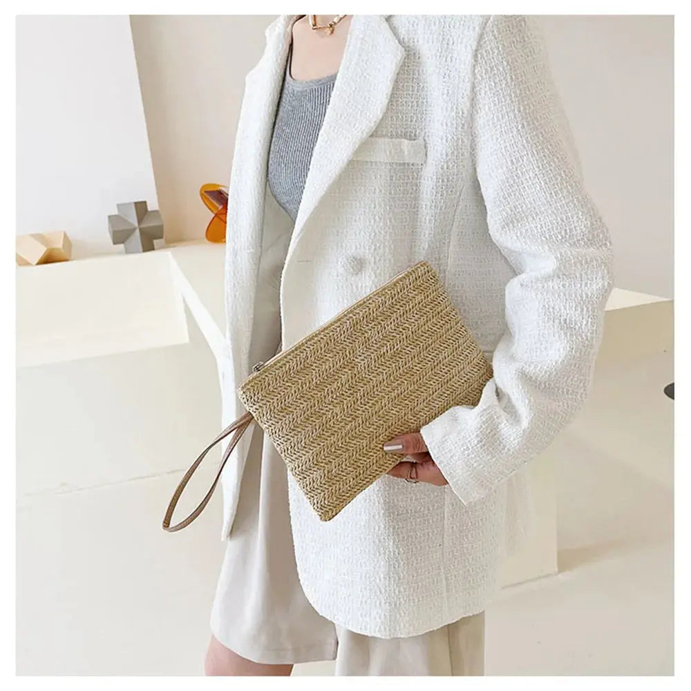 Straw Clutch Purses For Women New Summer Beach Handbags Wedding Envelope Wallet Simple Casual Shopping Bag Coin Purse 2022 Shop5881292 Store