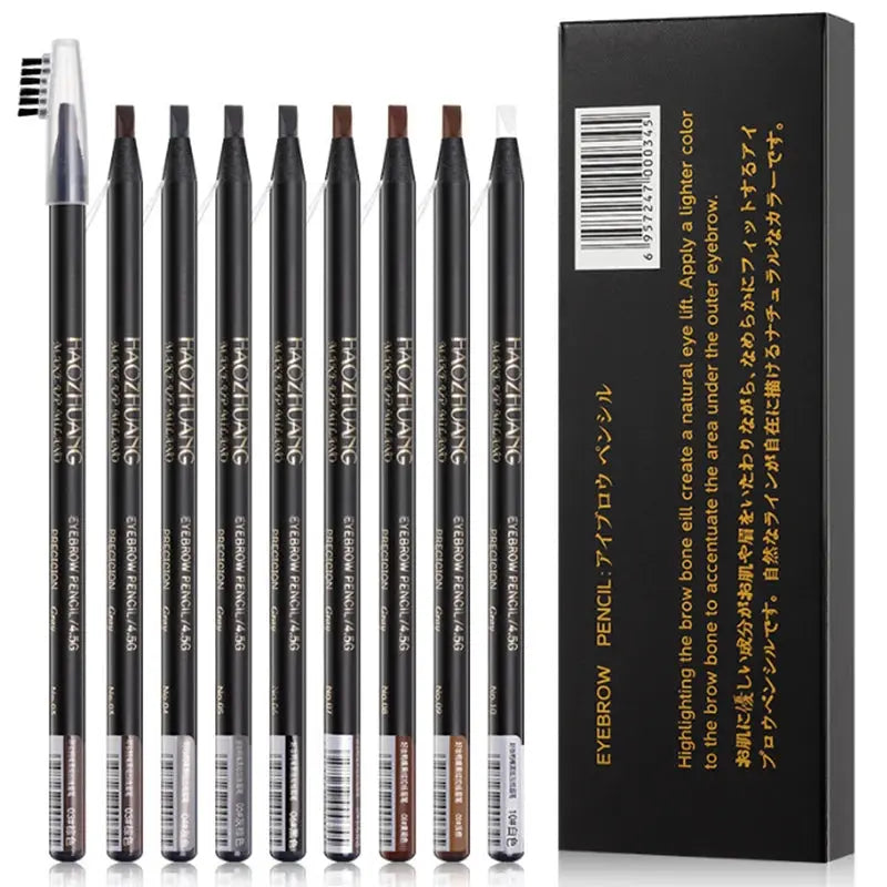 1PC Eyebrow Pencil Waterproof Microblading Eyebrow Pen Tint Tattoo Eyebrows Makeup 6 Colors Natural Long Lasting Eye Brow Pencil NICOO EYELASH BEAUTY Official Store