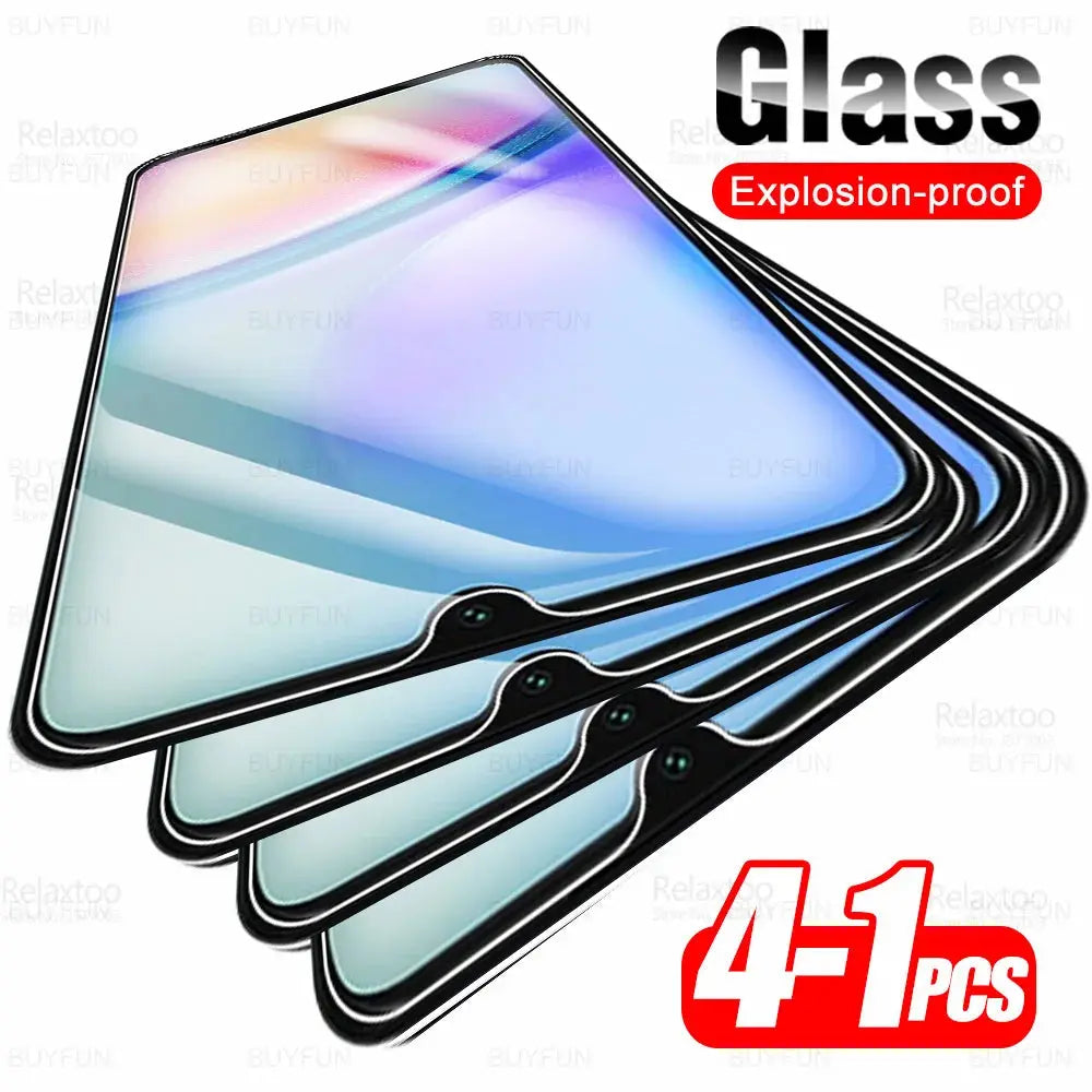 1-4Pcs Full Cover Tempered Glass For Samsung Galaxy A05s A05 A15 4G A25 A35 A55 5G A06 A16 A26 A36 A56 HD Cover Screen Protector Factory Whosale Store