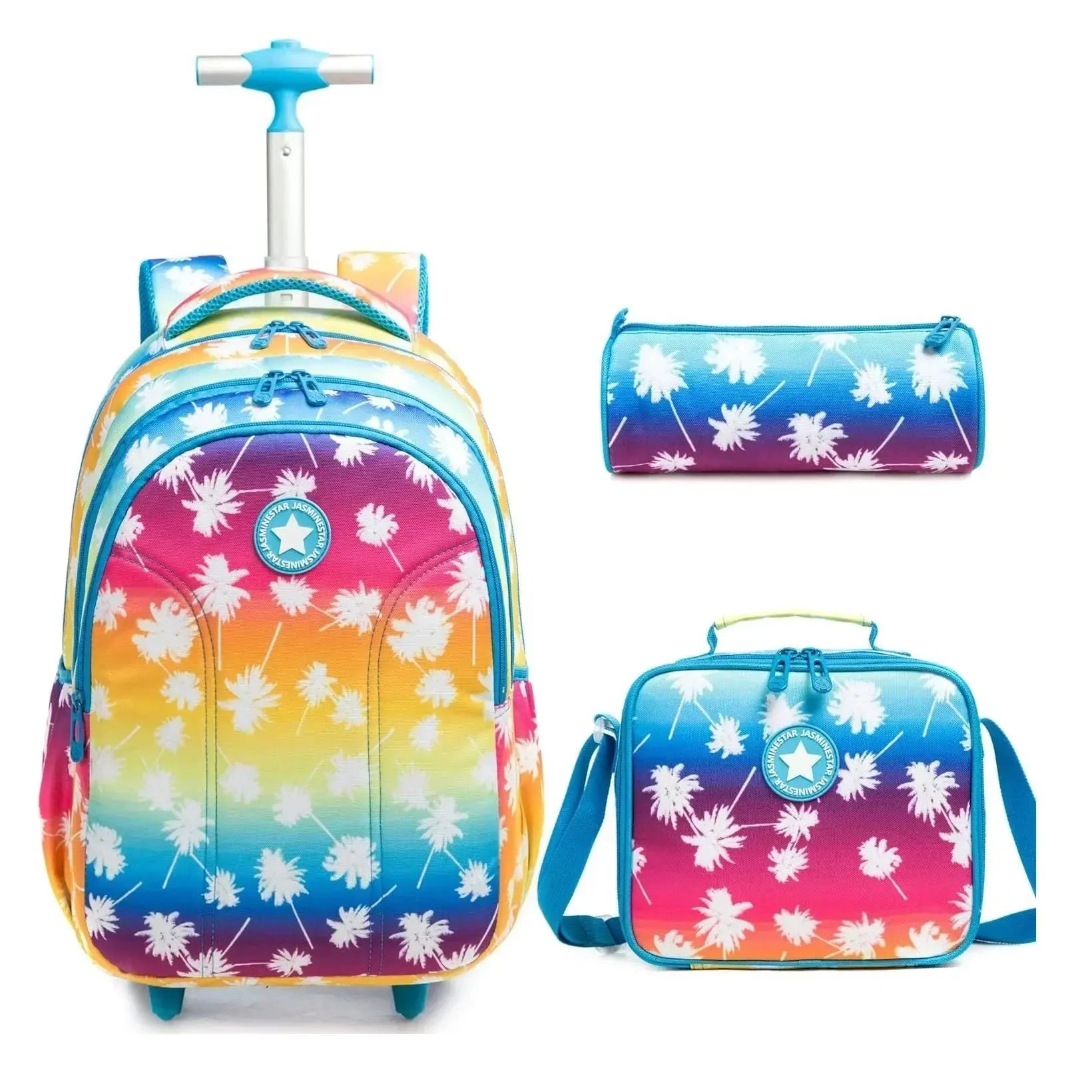Girls School Backpack Child Wheeled Bag Set for Boys Roller Bag Rolling Luggage School Trolley Backpack with Lunch Bag Insulated KOKOCAT Dropshipping Store