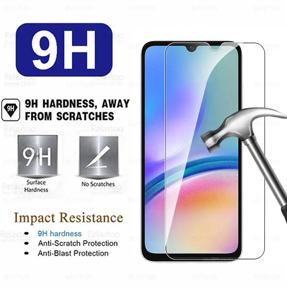 1-4Pcs Full Cover Tempered Glass For Samsung Galaxy A05s A05 A15 4G A25 A35 A55 5G A06 A16 A26 A36 A56 HD Cover Screen Protector Factory Whosale Store
