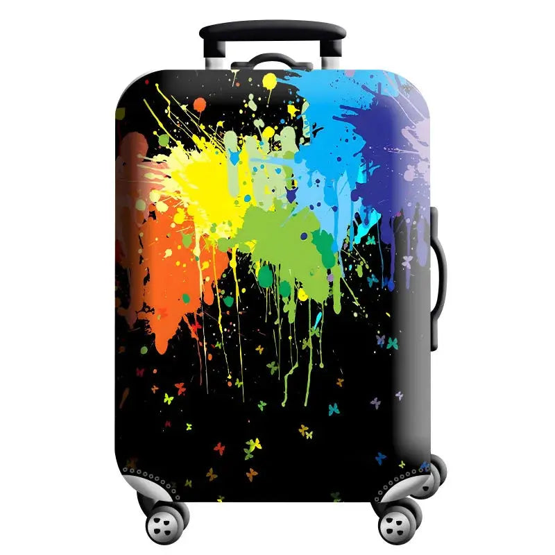 Luggage Cover Stretch Fabric Suitcase Protector Baggage Dust Case Cover Suitable for18-32 Inch Suitcase Case Travel Organizer QUEENSHOW Bag Store