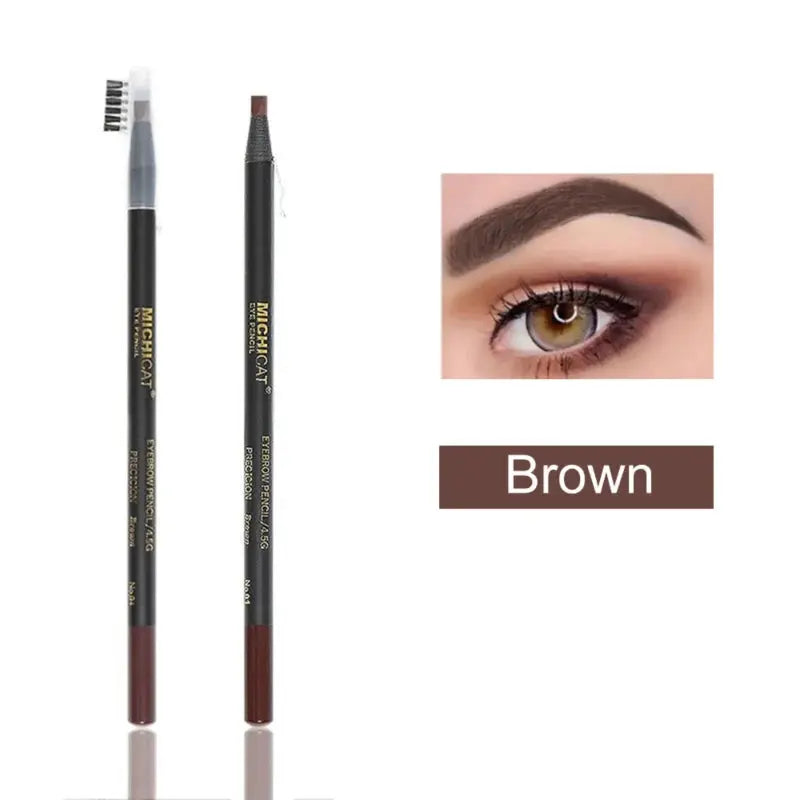 1PC Eyebrow Pencil Waterproof Microblading Eyebrow Pen Tint Tattoo Eyebrows Makeup 6 Colors Natural Long Lasting Eye Brow Pencil NICOO EYELASH BEAUTY Official Store