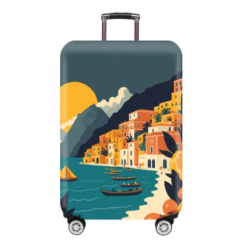 Luggage Cover Stretch Fabric Suitcase Protector Baggage Dust Case Cover Suitable for18-32 Inch Suitcase Case Travel Organizer QUEENSHOW Bag Store