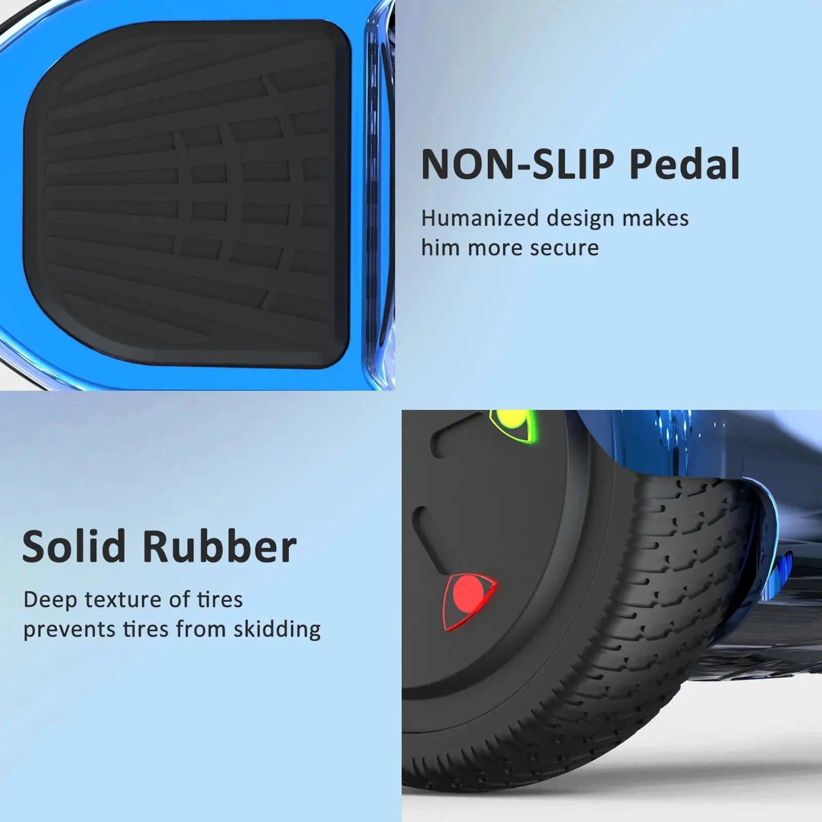 RCB Hoverboard, 6.5 Inch Two Wheel Hoverboard with Bluetooth Speaker with LED Light, Hoverboard Great Gift for Kids and Adults RCB Ship Store