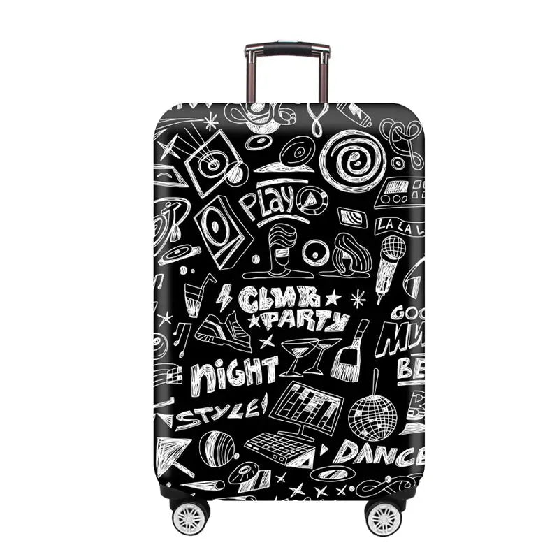 Luggage Cover Stretch Fabric Suitcase Protector Baggage Dust Case Cover Suitable for18-32 Inch Suitcase Case Travel Organizer QUEENSHOW Bag Store