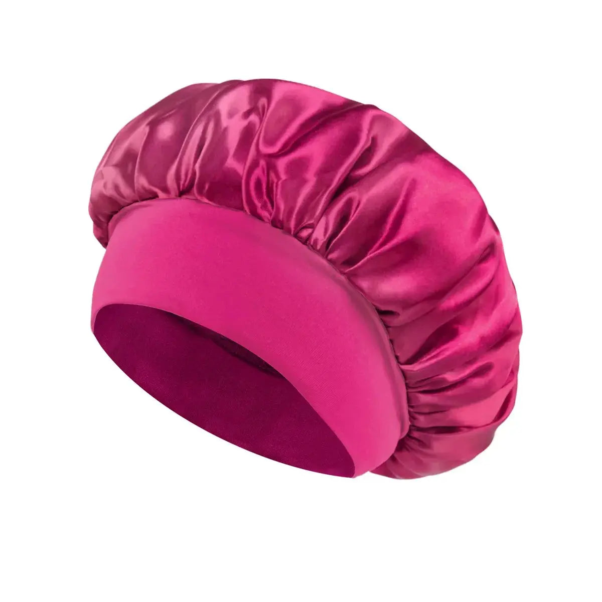 Women Satin Bonnet Hair Bonnet for Sleeping Hair Care Silk Bonnets Solid Wide-brimmed Sleeping Hat with Elastic Soft Band Aexfer Store