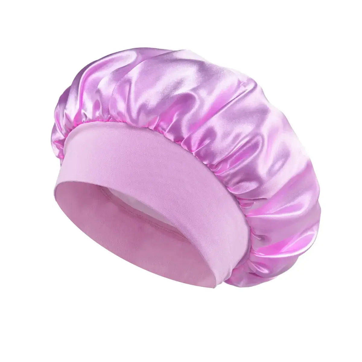 Women Satin Bonnet Hair Bonnet for Sleeping Hair Care Silk Bonnets Solid Wide-brimmed Sleeping Hat with Elastic Soft Band Aexfer Store
