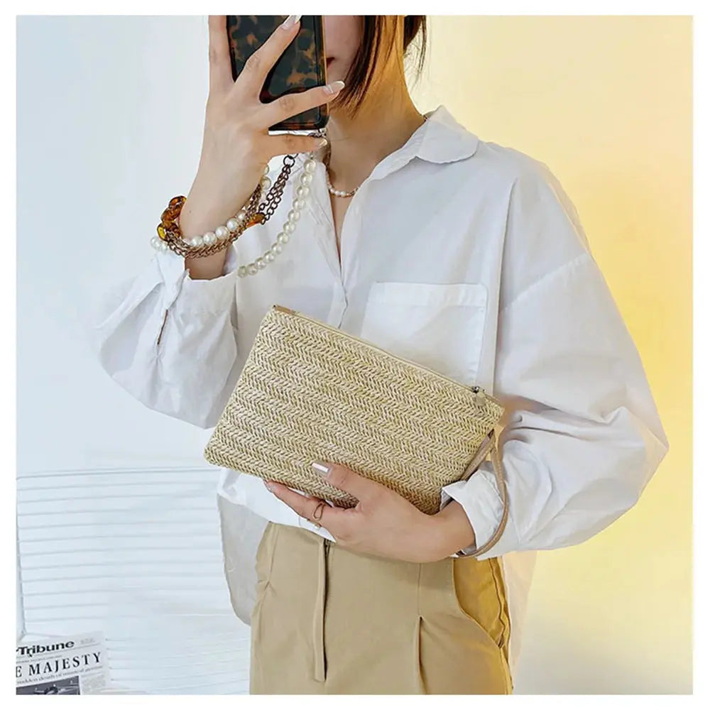 Straw Clutch Purses For Women New Summer Beach Handbags Wedding Envelope Wallet Simple Casual Shopping Bag Coin Purse 2022 Shop5881292 Store
