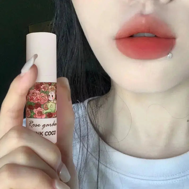 Rose Garden Matte Muse Lip Mud Liquid Lipstick Waterproof Nude Lip Gloss Long Lasting Non-stick Cup Sexy Women Lipgloss Cosmetic MEIGR Cosmetic Store