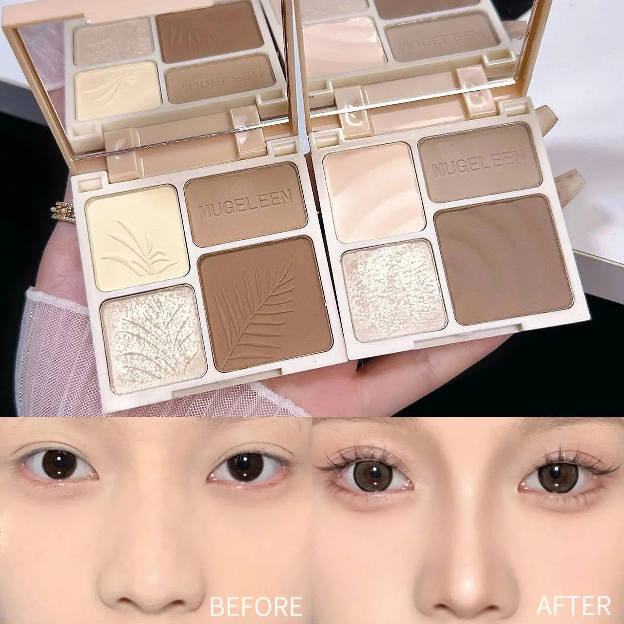 4 Colors Highlighter Contour 3D Facial Bronzer Cosmetic Brightening Beige Matte Highlights Palette Eye Shadow Nose Powder Makeup KEMZLA Store