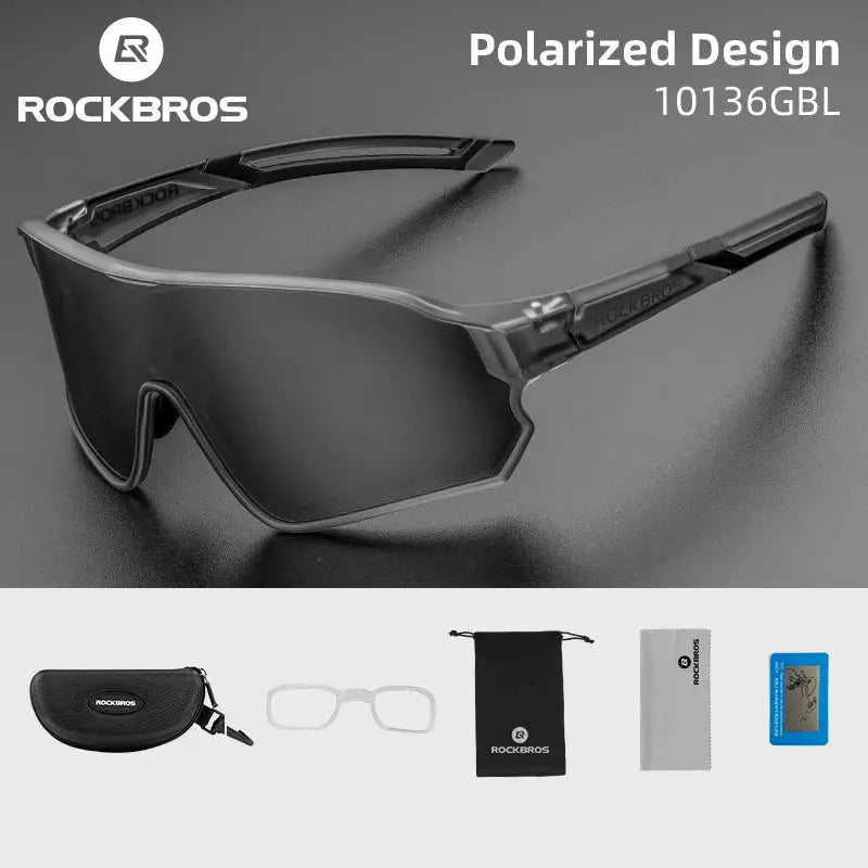 ROCKBROS Polarized Glasses UV400 Sunglasses Sport Protection Glasses Bicycle Eyewear Outdoor Hiking Camping Golf Cycling Goggles ROCKBROS Official Store