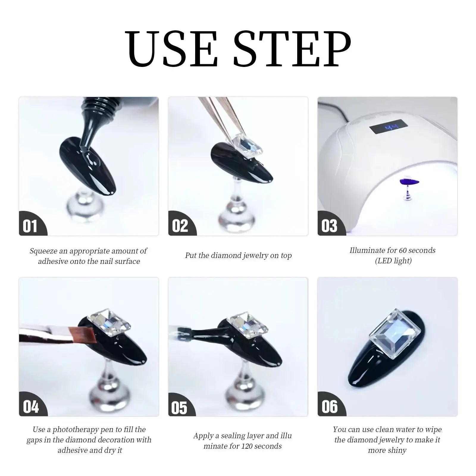 30g Nail Rhinestone Glue for Nails Super Strong Gel Nail Glue for Nail Charm 3D Nails Bling Gel Decoration Gem Nail Art Diamonds Misscheering Official Store