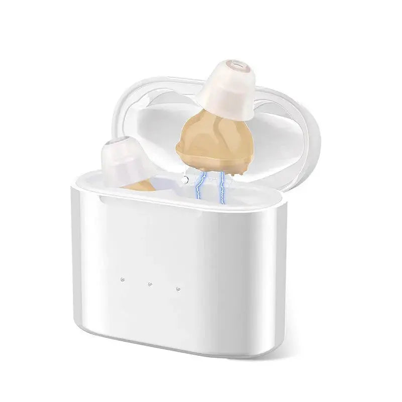 Elderly Hearing Aid Rechargeable ITE Deaf The Listening Device Mini Wireless Sound Amplifier Invisible Hearing Aids Headphones ViveFit Store