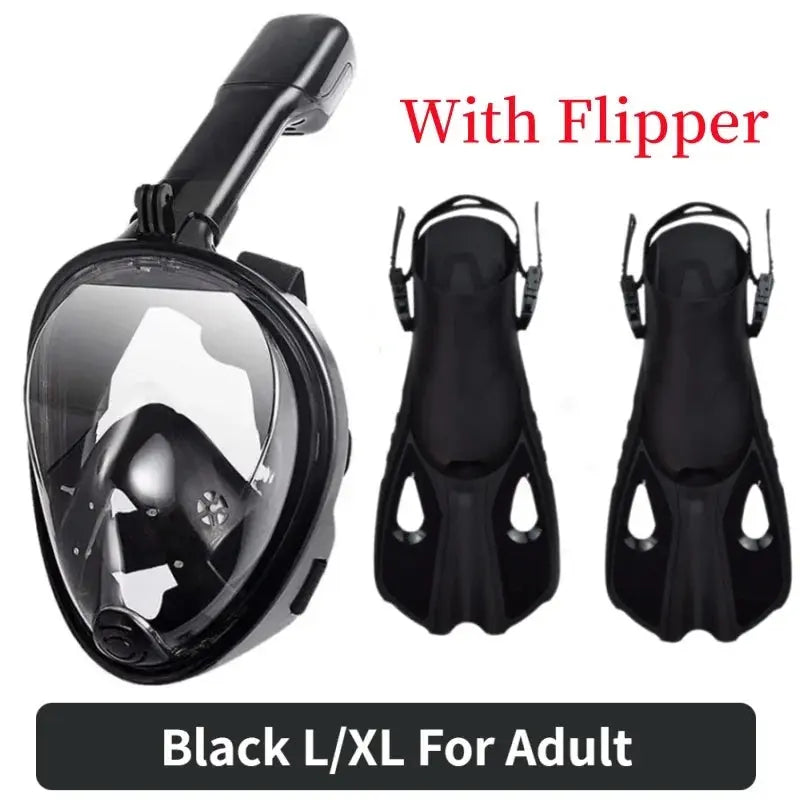 Underwater Scuba Anti Fog Full Face Diving Mask Snorkeling Respiratory Masks Safe Waterproof Swimming Equipment for Adult Kids XIAOTERR Store