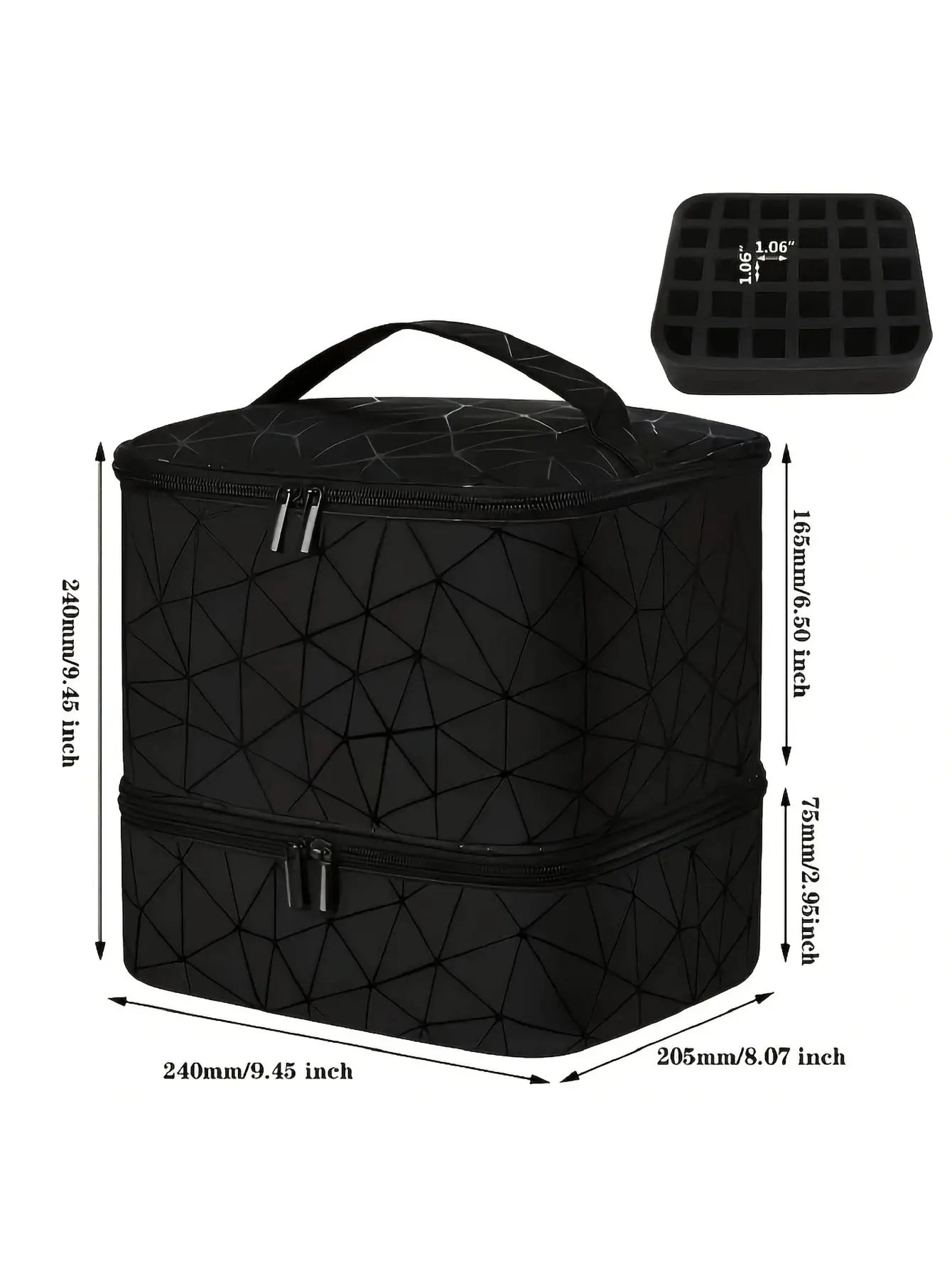 Women's Portable Double-layer Nail Polish Storage Bag Organizer Travel Essential Oil Storage Box Multi-function Storage Bag Zilla Bag Store