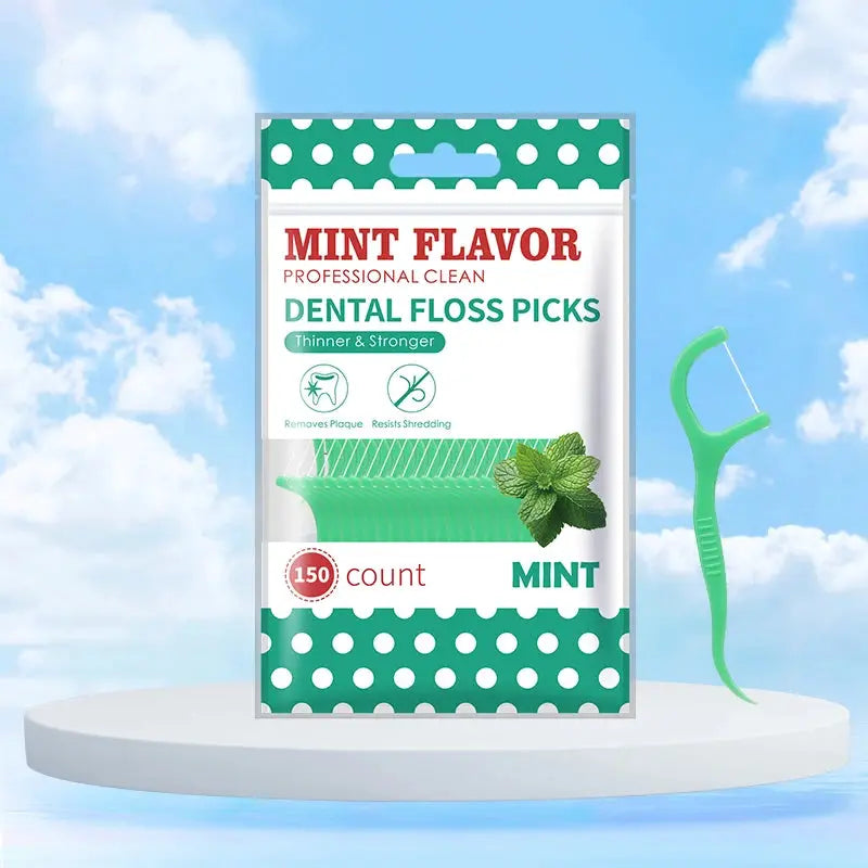 Mint dental floss stick - home portable disposable care dental floss stick - oral care - deep cleaning - interdental cleaning pr Shop1102814628 Store
