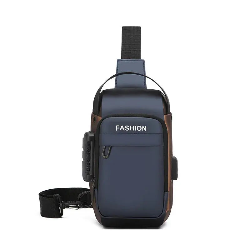 Newest Men Anti Theft Chest Bag Shoulder USB Charging Crossbody Package School Short Trip Messengers Gym Men's Sling Sports Pack Aenlly Store