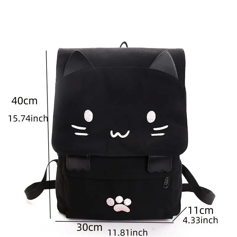 Japanese Stupid Cute 3D Cat Large Capacity Book Bag, Girl Cartoon Backpack, Women's Backpacks FXZLLQ Ing Store