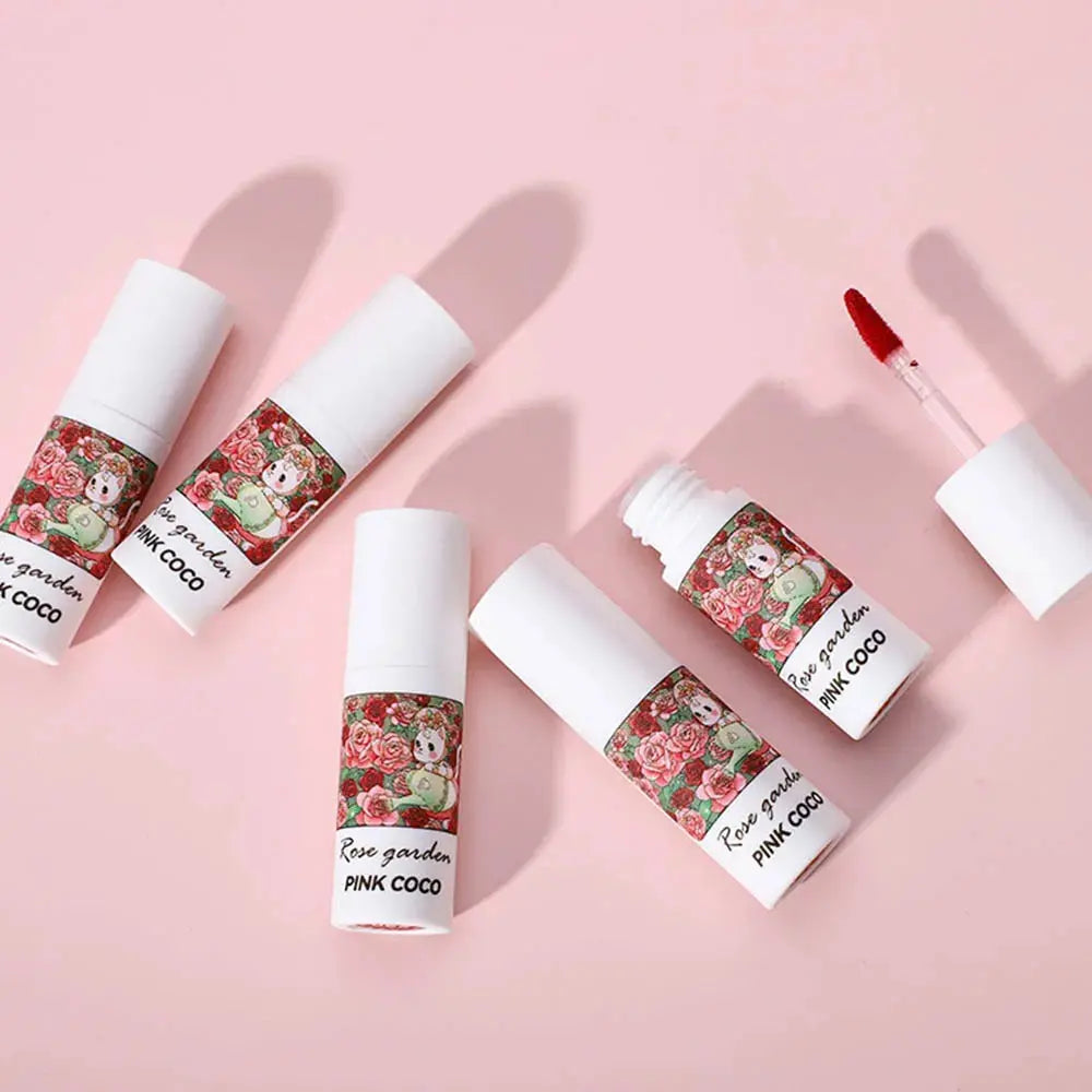 Rose Garden Matte Muse Lip Mud Liquid Lipstick Waterproof Nude Lip Gloss Long Lasting Non-stick Cup Sexy Women Lipgloss Cosmetic MEIGR Cosmetic Store