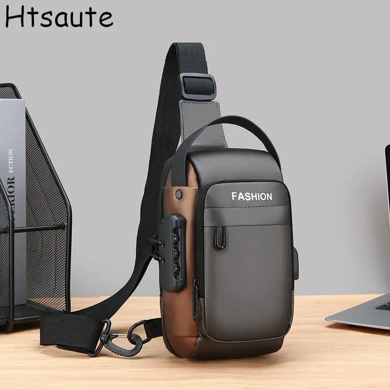 Newest Men Anti Theft Chest Bag Shoulder USB Charging Crossbody Package School Short Trip Messengers Gym Men's Sling Sports Pack Aenlly Store