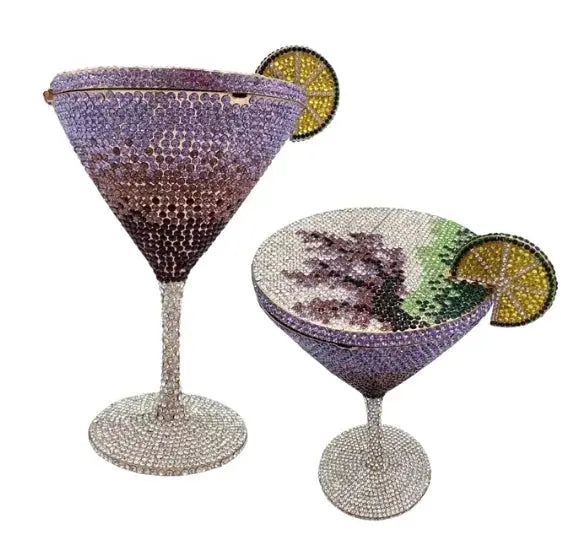 Jewels Martini purse Diamond Evening Purses Crystals Bridal Handbag Dinner Clutches jewelry Purses Rhinestone Party Clutch Bags XIYUAN XIYUAN Official Store