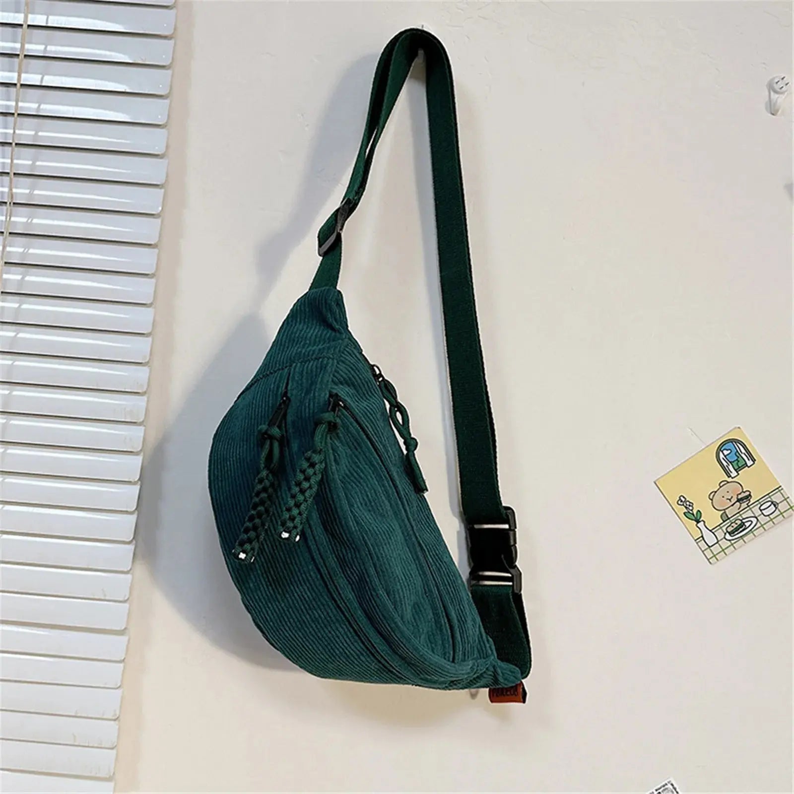 New Casual Corduroy Belt Bags for Women Simple Fashion Fanny Pack Female Banana Waist Bag Hip Purse Shoulder Crossbody Chest Bag FANDUO WORKSHOP Store