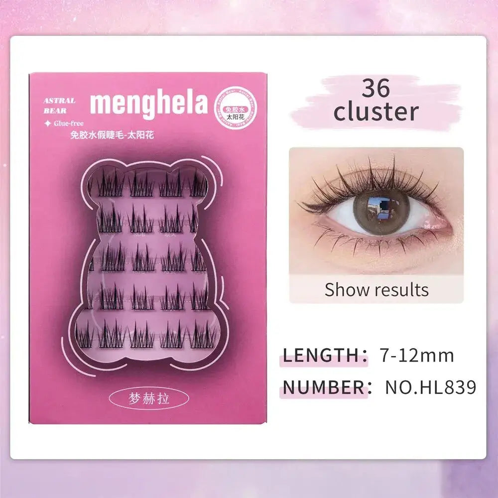 Fairy Glue-free False Eyelashes Easy To Rebound No Need To Remove Segmented Thin Stems Suitable For Novice DIY MENGHELA Eyelashe Gege Bear Cosmetics Store