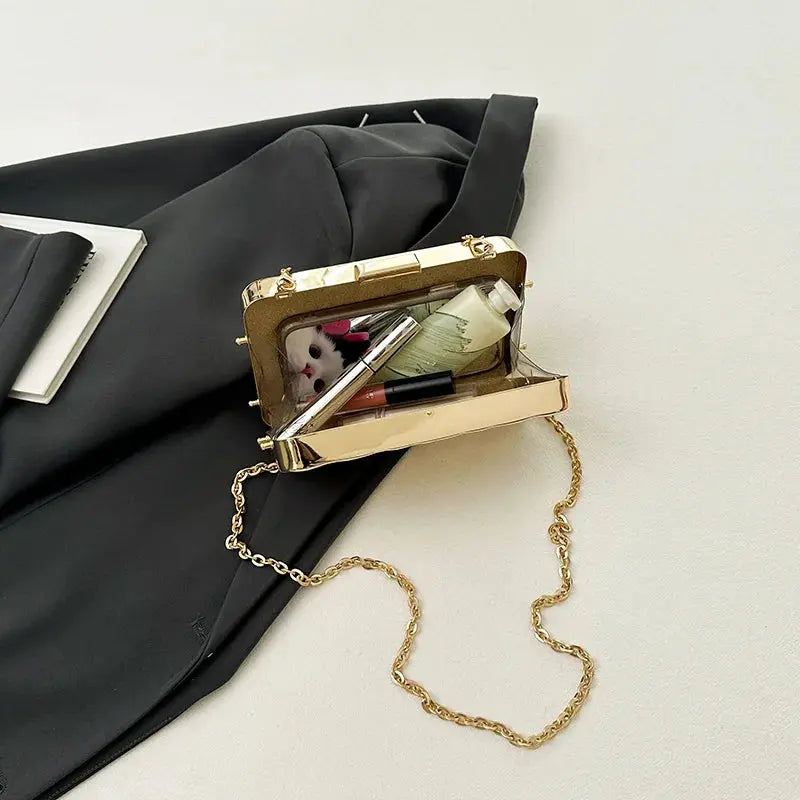 MOODS Luxury Golden Evening Bags For Women Wedding Dinner Party Chain Shoulder Cross Body Bag 2024 Designer Purses And Handbags The Moods Boutique Store