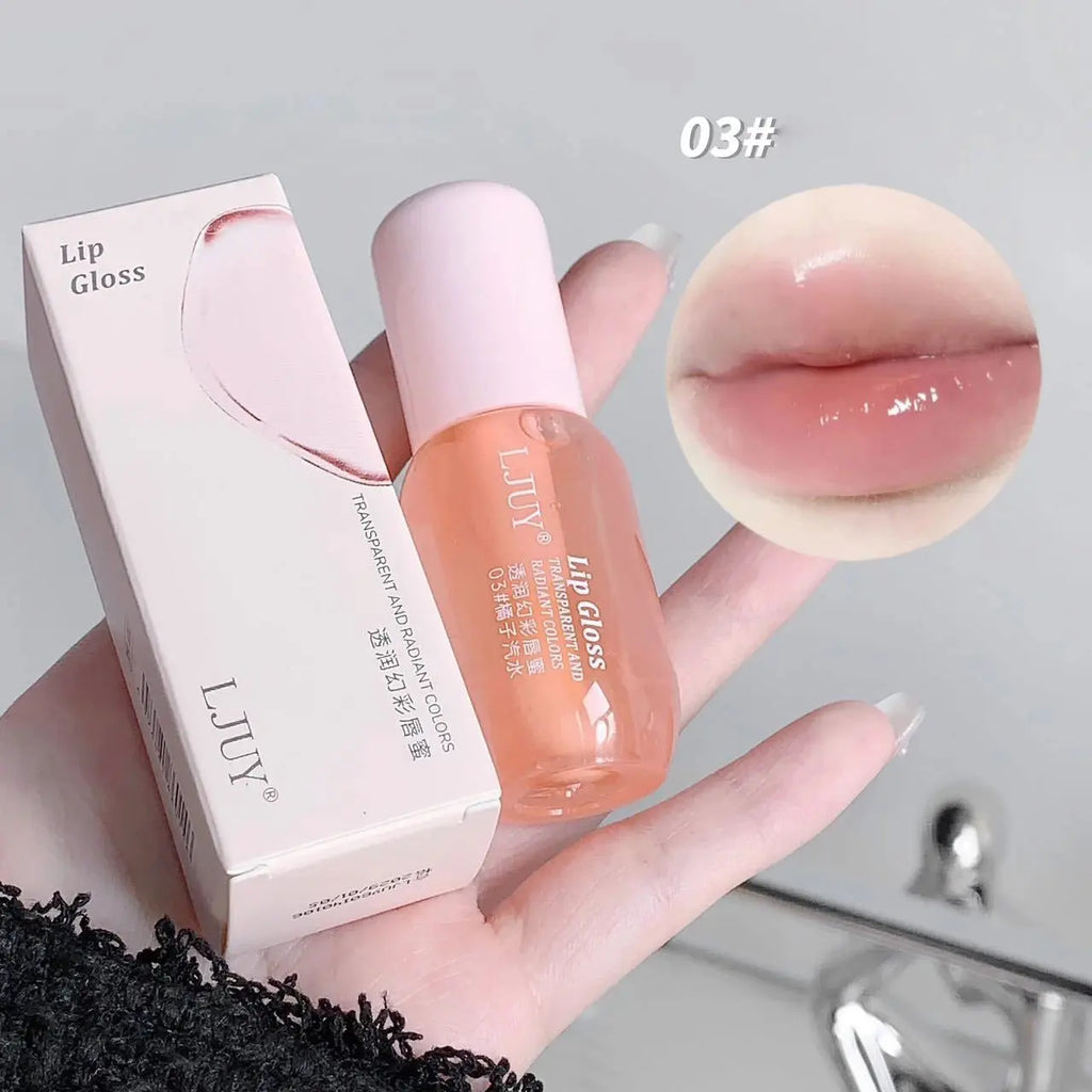 Fruit Crystal Jelly Lip Oil Hydrating Transparent Glass Lip Gloss Plumping Clear Lip Plumper Serum Lips Care Makeup Cosmetics KEMZLA Store