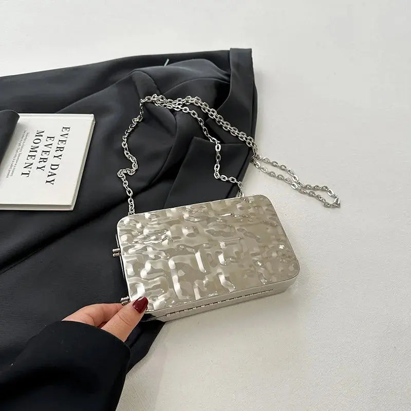 MOODS Luxury Golden Evening Bags For Women Wedding Dinner Party Chain Shoulder Cross Body Bag 2024 Designer Purses And Handbags The Moods Boutique Store