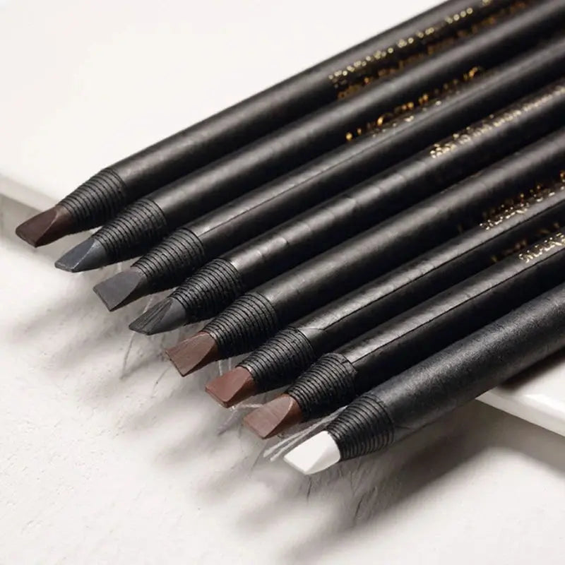 1PC Eyebrow Pencil Waterproof Microblading Eyebrow Pen Tint Tattoo Eyebrows Makeup 6 Colors Natural Long Lasting Eye Brow Pencil NICOO EYELASH BEAUTY Official Store