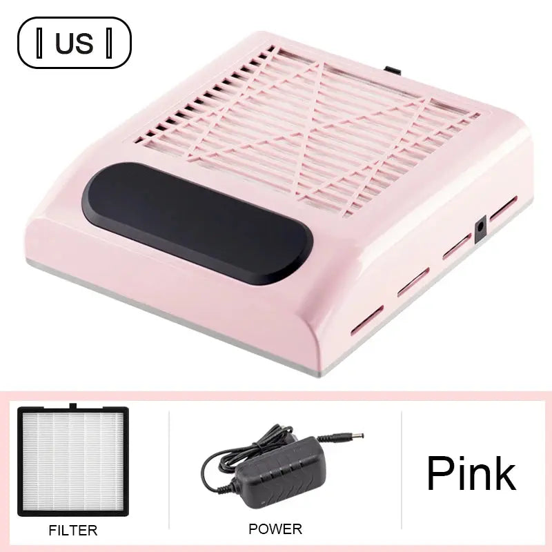 Nail Dust Collector Manicure Machine Tools Strong Power Nail Vacuum Cleaner With Remove Filter Nail Extractor Fan Nail Art Tool Nial Art Salon Store
