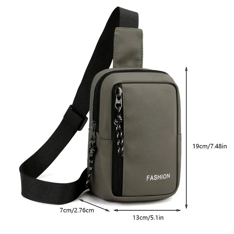 Travel Men's Handbags USB Chest Bag Designer Messenger Crossbody Bags Water-Proof Shoulder Bag Diagonal Package Sports Back Pack QUEENSHOW Bag Store