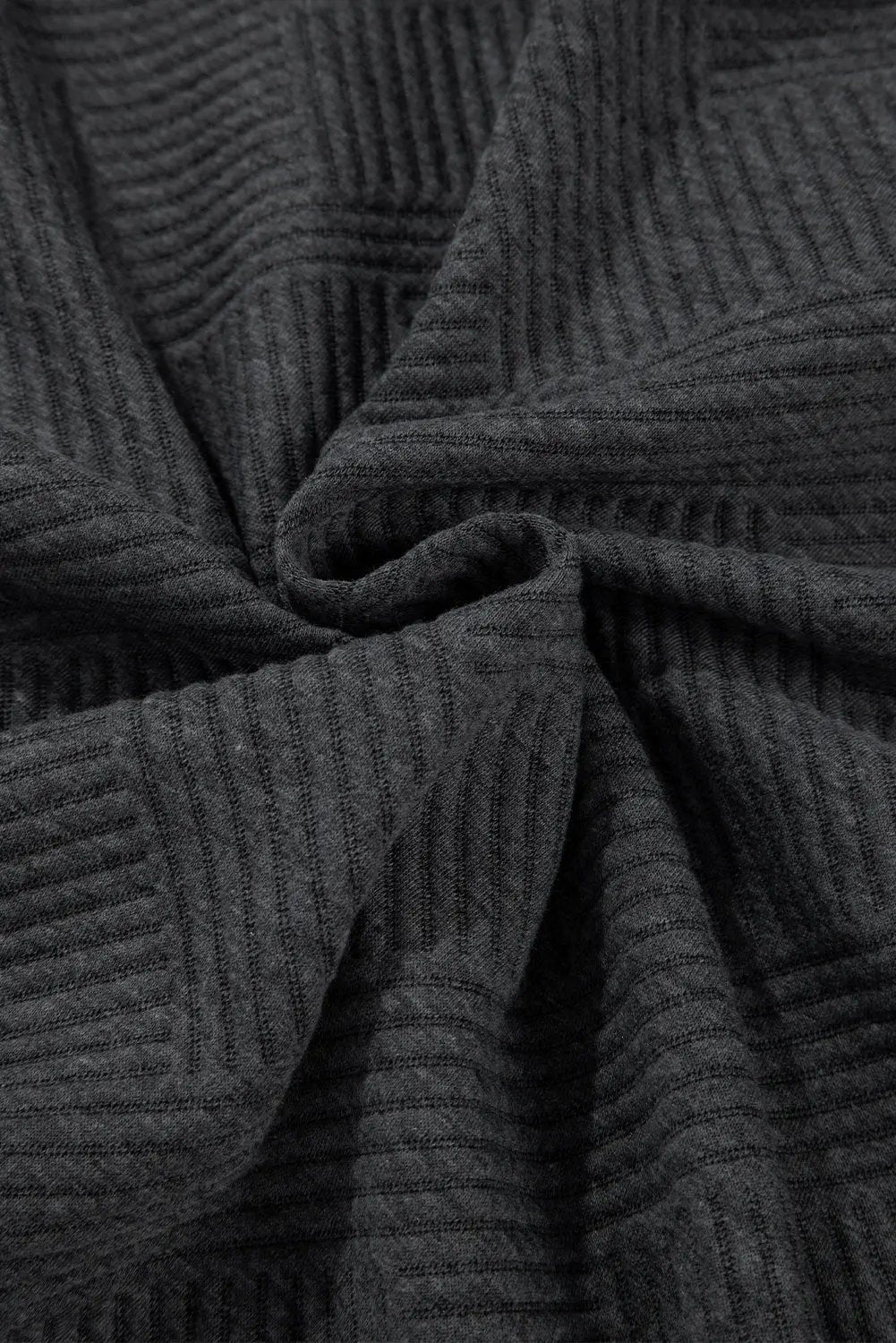 Gray Textured Color Block Kangaroo Pocket Drop Shoulder Hoodie Dear-Lover Dropshipping